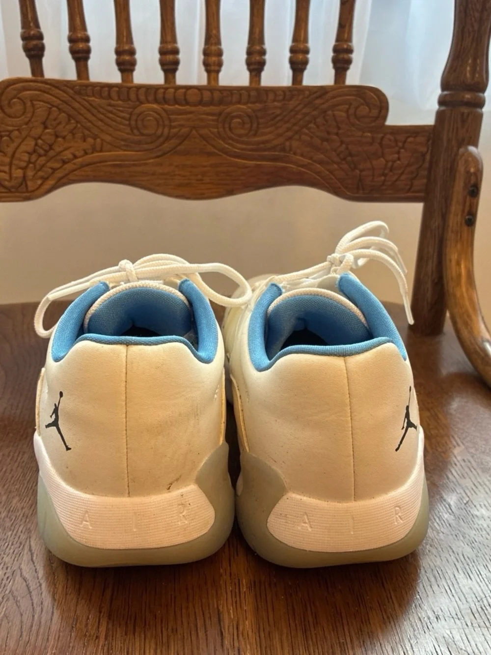 Jordan White and Light Blue Men’s Sneakers